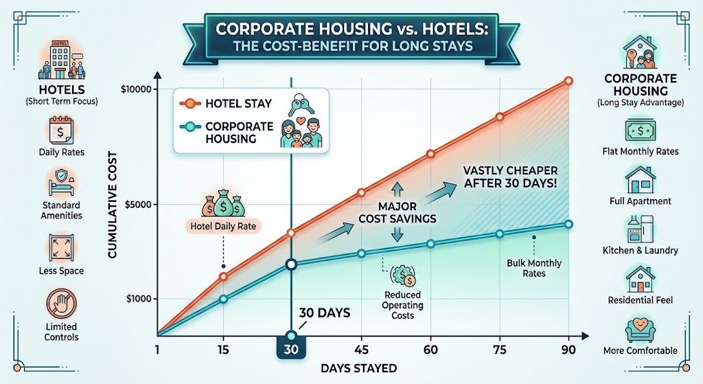 Corporate Housing vs Hotels: Cost Benefits in Simpsonville SC