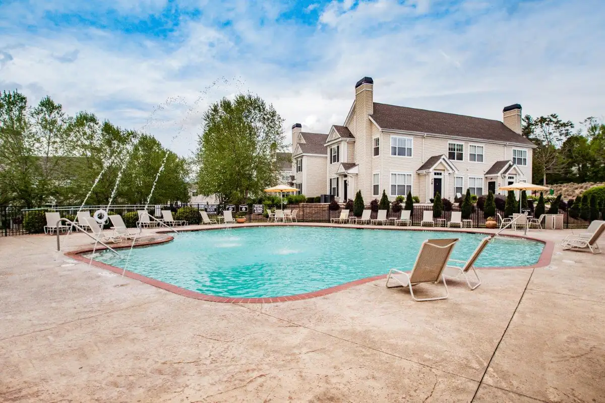 Outdoor swimming pool at the Simpsonville apartment community